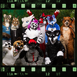 Eurofurence 2015 fursuit photoshoot. Preview picture of Wamblee, Felix, Raffe, …